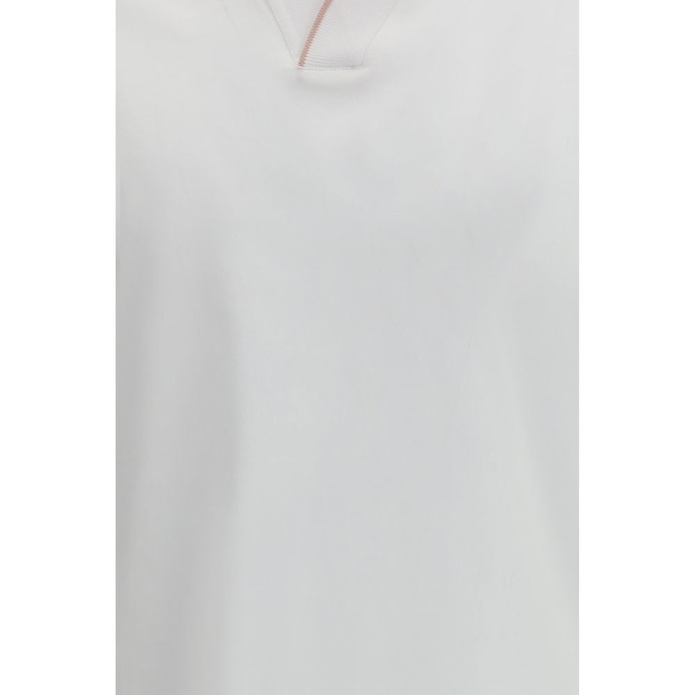 Polo en Coton Blanc MooRER