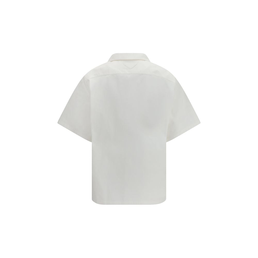 Chemise Prada en coton blanc à motifs