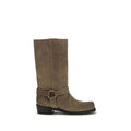 Bottes à lacets Golden Goose en cuir de veau beige Bos Taurus