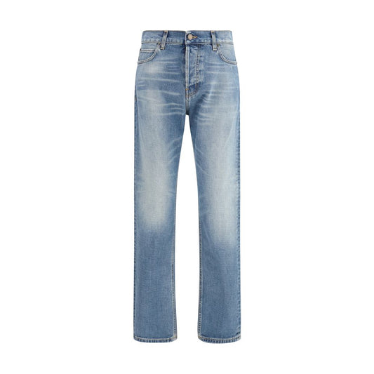 Jeans dritti in cotone blu Haikure