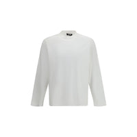 LAMINAR White Cotton Long Sleeve T-Shirt