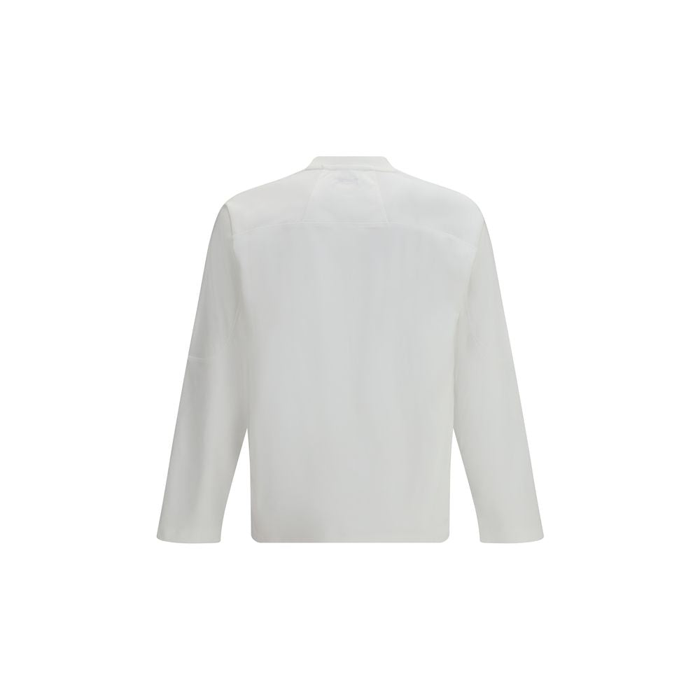 T-shirt blanc à manches longues en coton LAMINAR