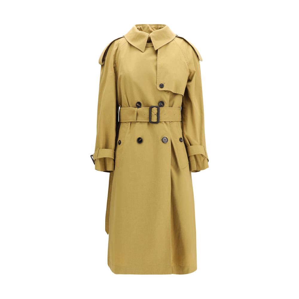 Trench doppiopetto Burberry in poliestere beige
