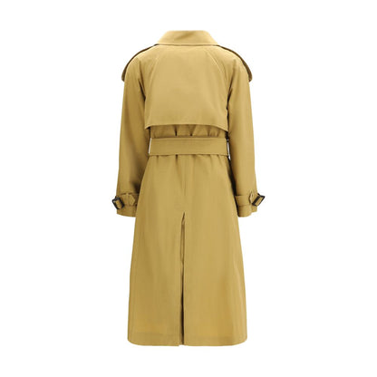 Trench doppiopetto Burberry in poliestere beige