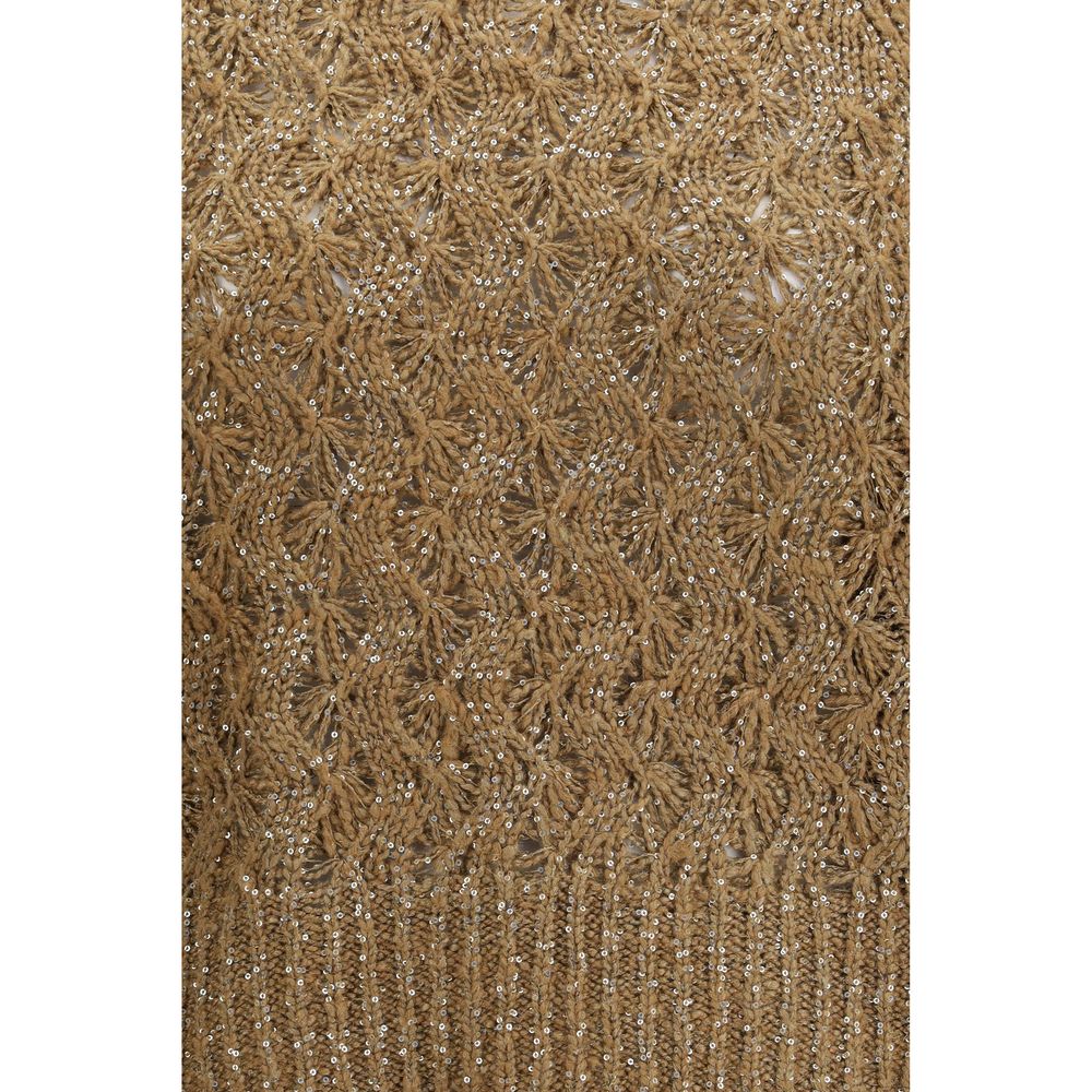 Sweat-shirt Brunello Cucinelli en soie beige
