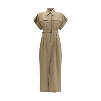 Brunello Cucinelli Beige Cotton Casual Dress
