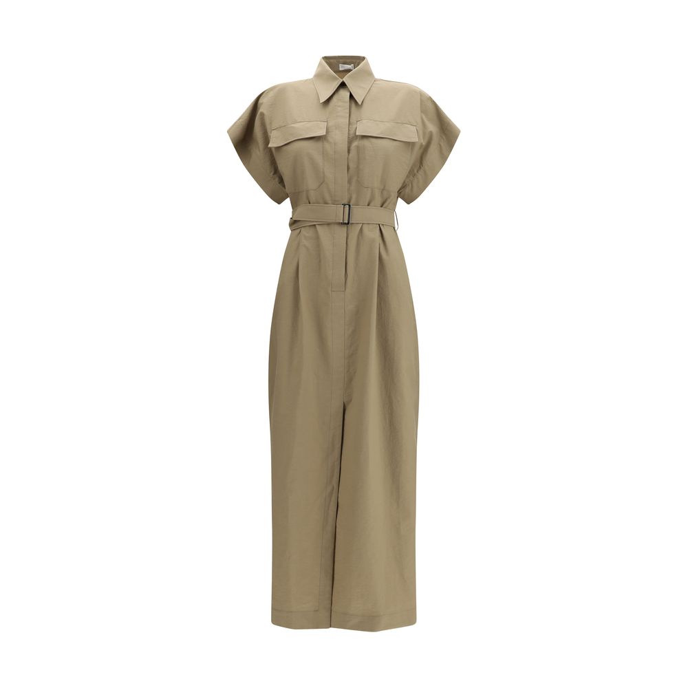Robe décontractée Brunello Cucinelli en coton beige