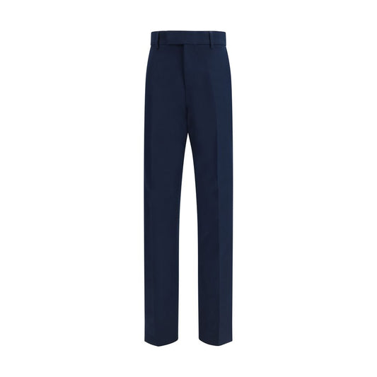 Pantaloni Chino Ferragamo Blu in Cotone