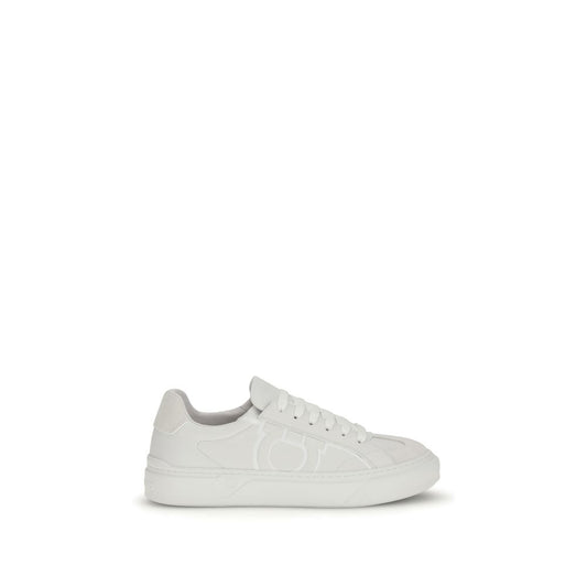 Ferragamo Sneakers Bos Taurus in Pelle di Vitello Bianca