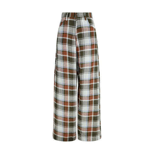 MARBELL Pantaloni casual in lino multicolore