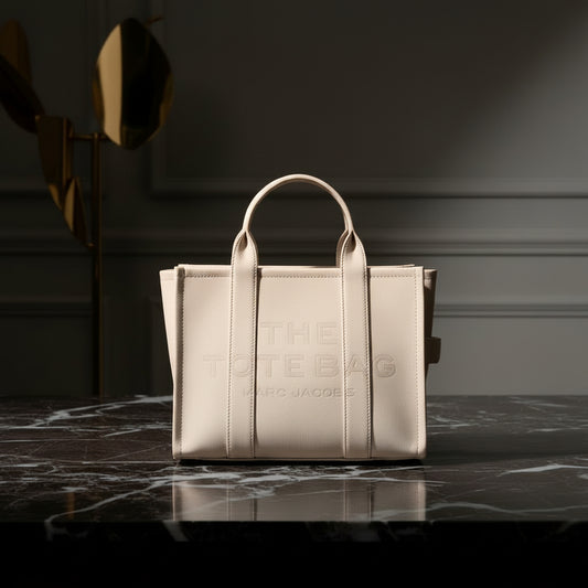 Borsa Marc Jacobs in pelle di vitello bianco Bos Taurus