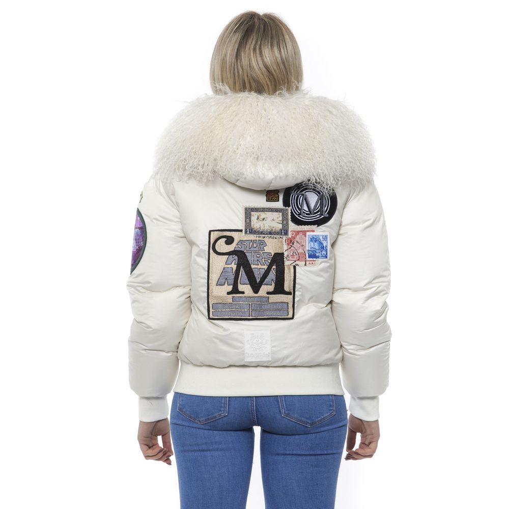 Mr&Mrs Italy Giubbotto Bomber da Donna in Poliestere Bianco