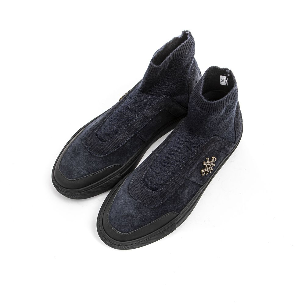 Bottines bleues en cuir pour femme Mr&Mrs Italy