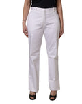 Pantalon chino droit taille mi-haute blanc GF Ferre pour femme