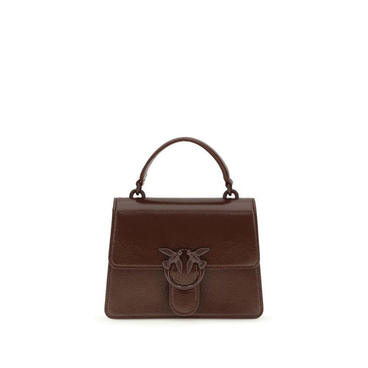 Borsa a mano PINKO in pelle di capra marrone