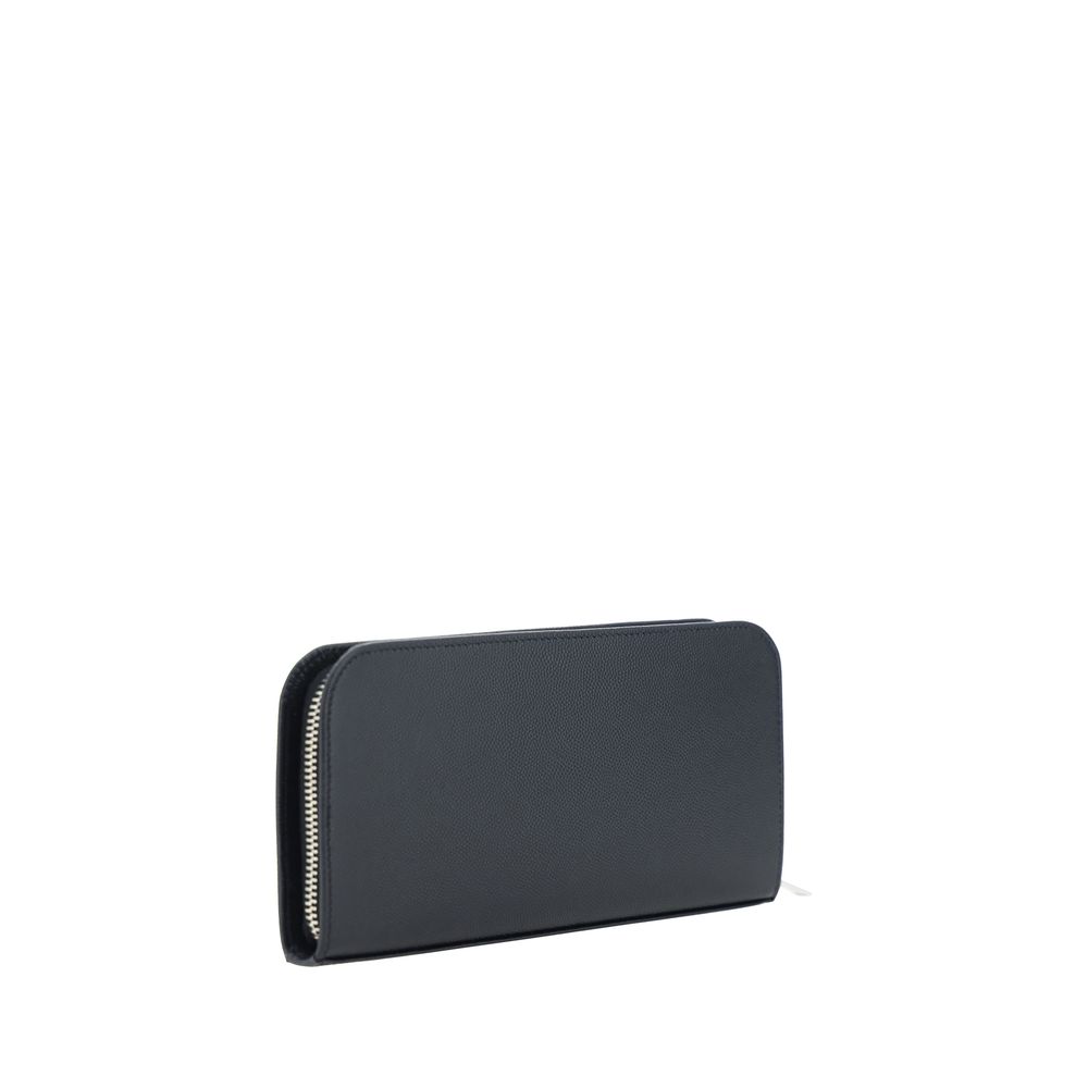 Portefeuille Bos Taurus en cuir de veau noir Saint Laurent