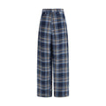 Pantaloni casual in lino blu MARBELL