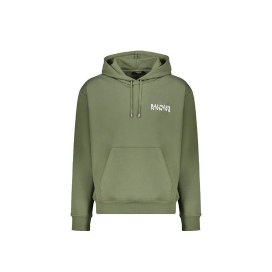 Felpa con cappuccio Balmain in cotone bicolore