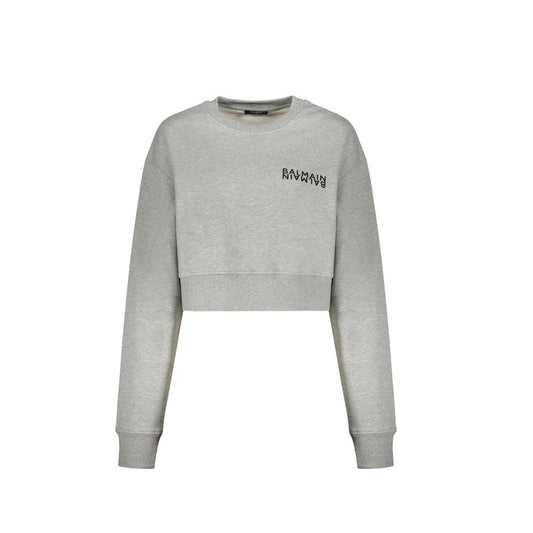 Felpa Balmain grigia in cotone
