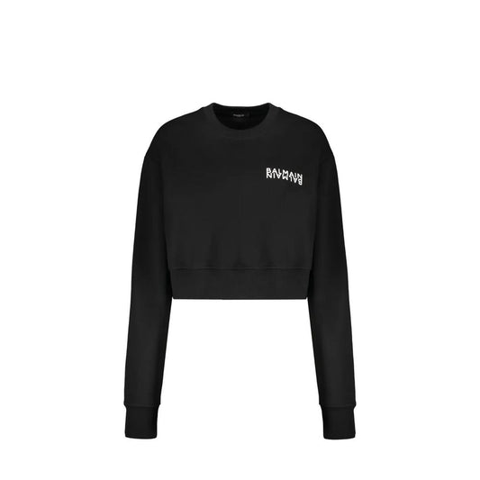 Felpa in cotone nero Balmain