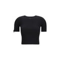 T-Shirt Courrèges Nera in Viscosa