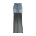 Gonna in denim blu Courrèges