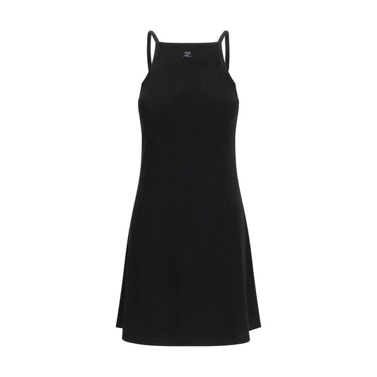Courrèges Abito casual nero in viscosa