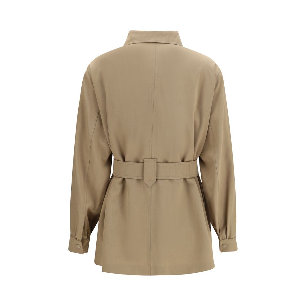 Max Mara Gilet Oves Aries Senza Maniche in Lana Marrone