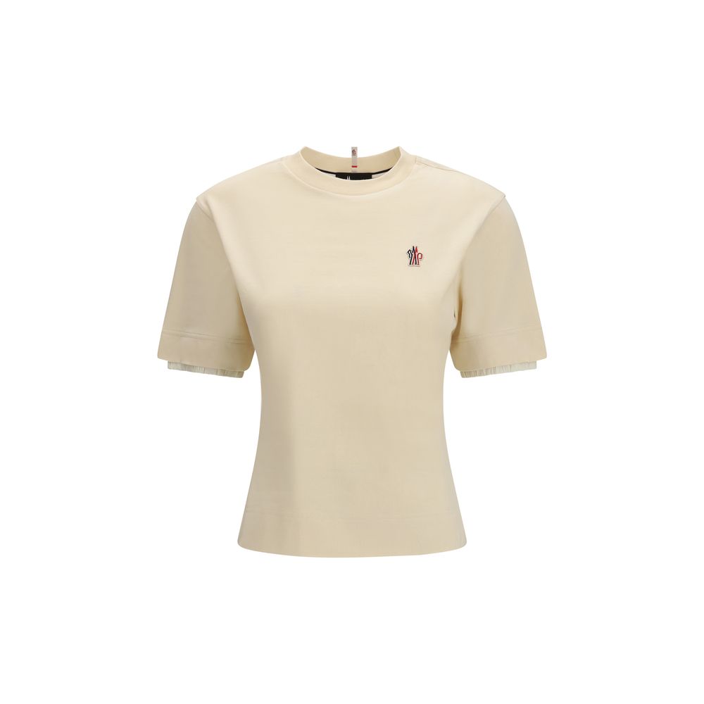 T-shirt Moncler Grenoble in cotone beige