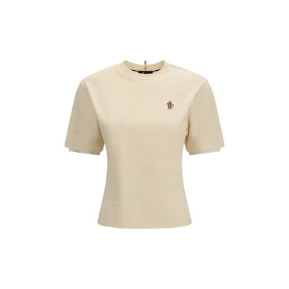 T-shirt Moncler Grenoble in cotone beige