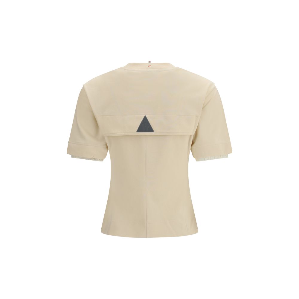 T-shirt Moncler Grenoble in cotone beige