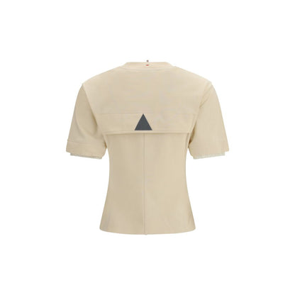 T-shirt Moncler Grenoble in cotone beige