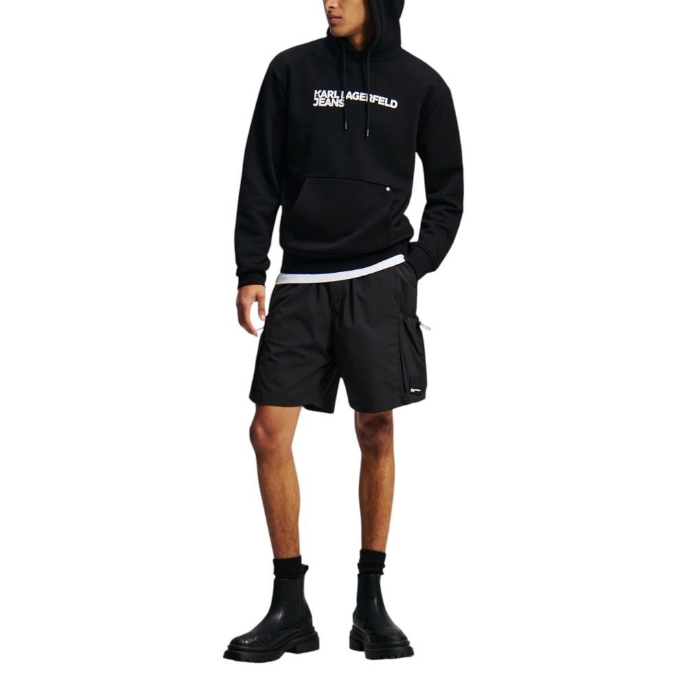 Sweat à capuche Karl Lagerfeld en coton noir