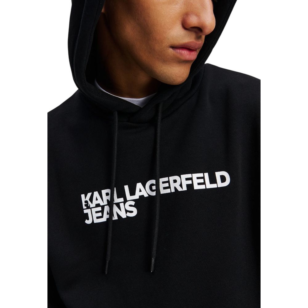 Sweat à capuche Karl Lagerfeld en coton noir