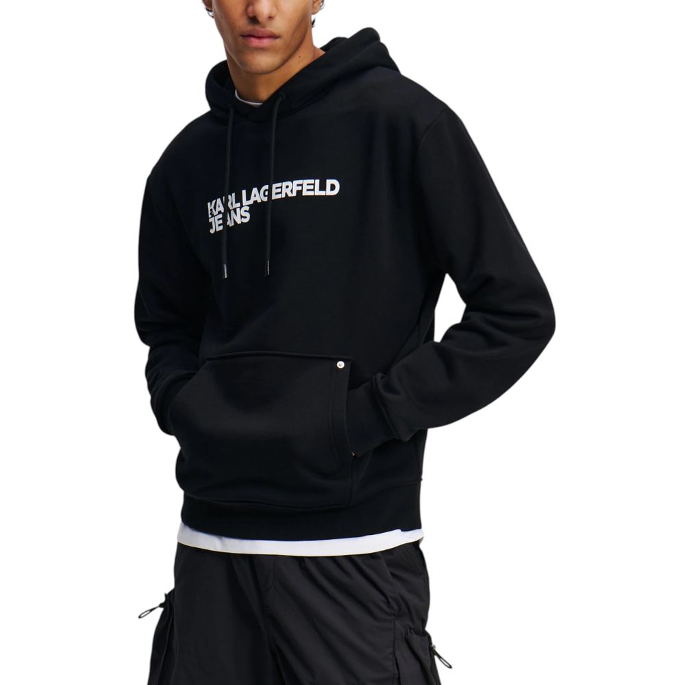 Sweat à capuche Karl Lagerfeld en coton noir