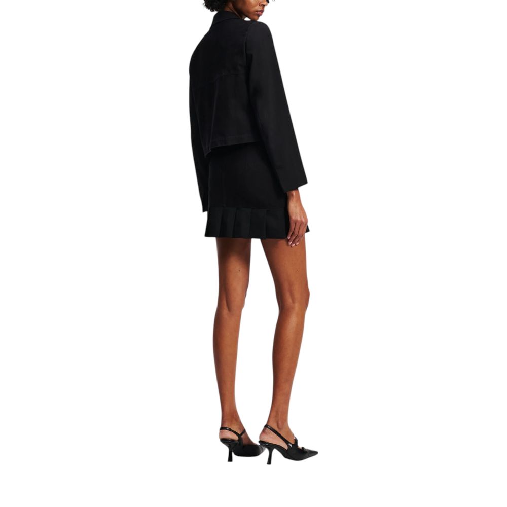 Mini-jupe en coton noir Karl Lagerfeld