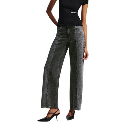 Jeans Karl Lagerfeld in cotone nero a vestibilità morbida