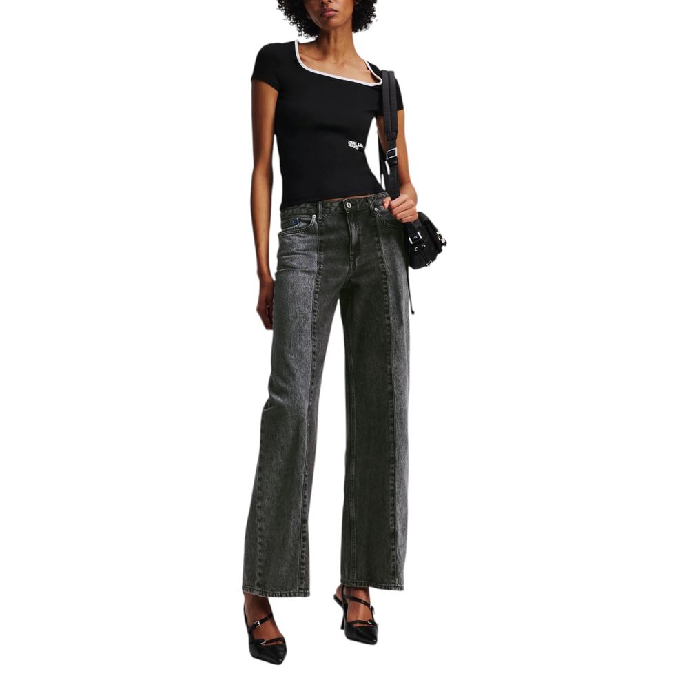 Karl Lagerfeld Jean Relaxed en Coton Noir