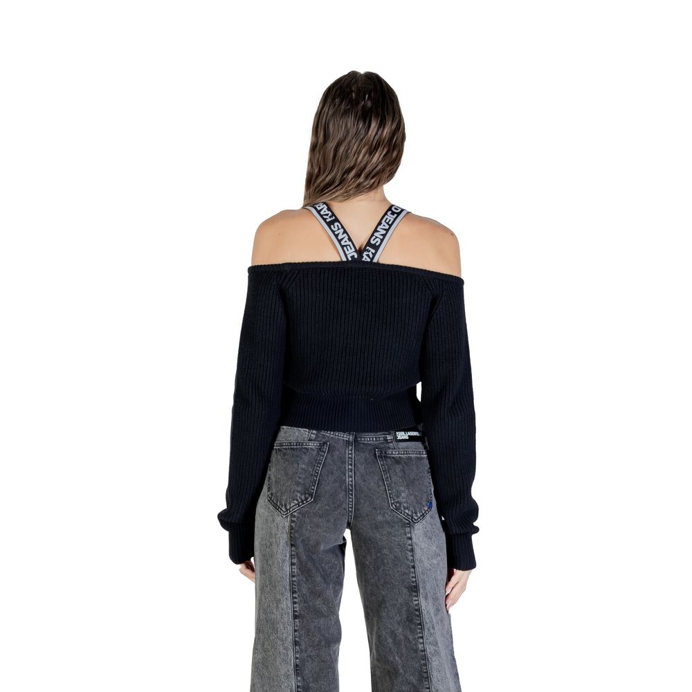 Sweat-shirt en coton noir Karl Lagerfeld