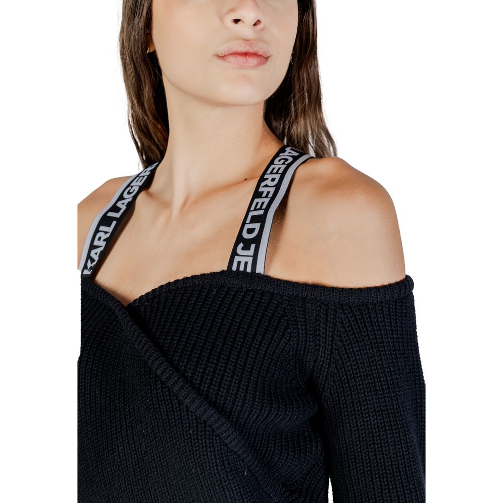 Sweat-shirt en coton noir Karl Lagerfeld