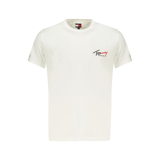 Maglietta da uomo in cotone bianco Tommy Hilfiger