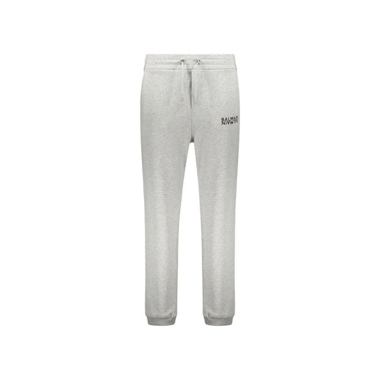 Pantaloni della tuta in cotone grigio Balmain