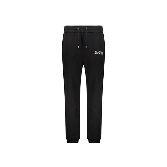 Balmain Pantaloni della tuta neri in cotone