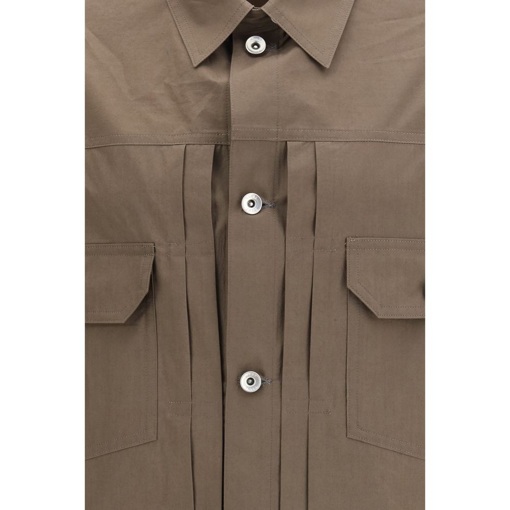 Manteau en coton bicolore Sacai
