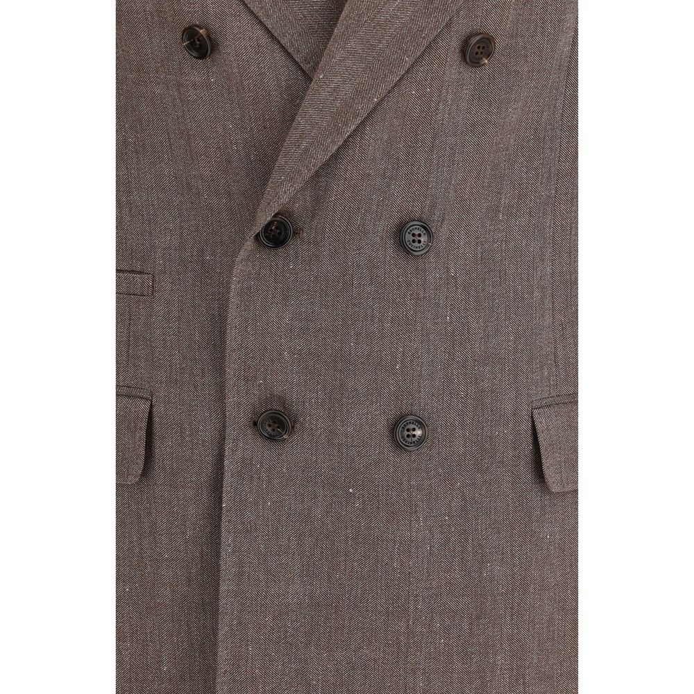 Blazer Brunello Cucinelli in Lino Marrone