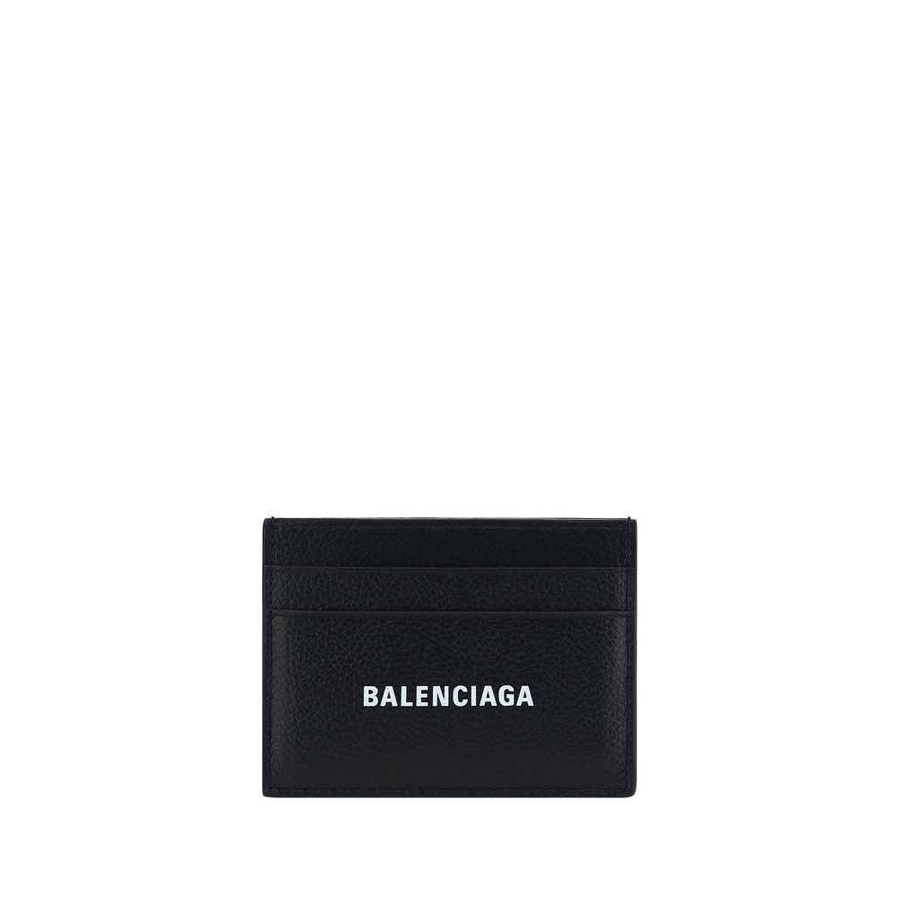Portefeuille Balenciaga en cuir de veau noir Bos Taurus