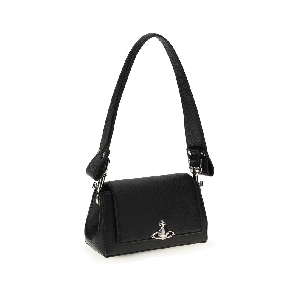 Borsa a tracolla Vivienne Westwood in poliuretano nero