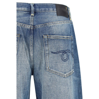 Jeans R13 blu in cotone a vestibilità comoda
