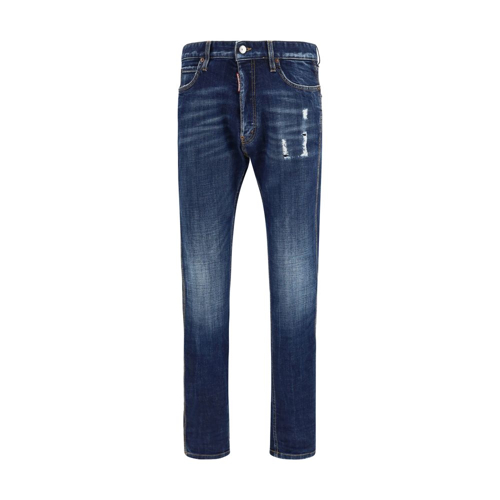 Dsquared² Jeans in Denim di Cotone Blu