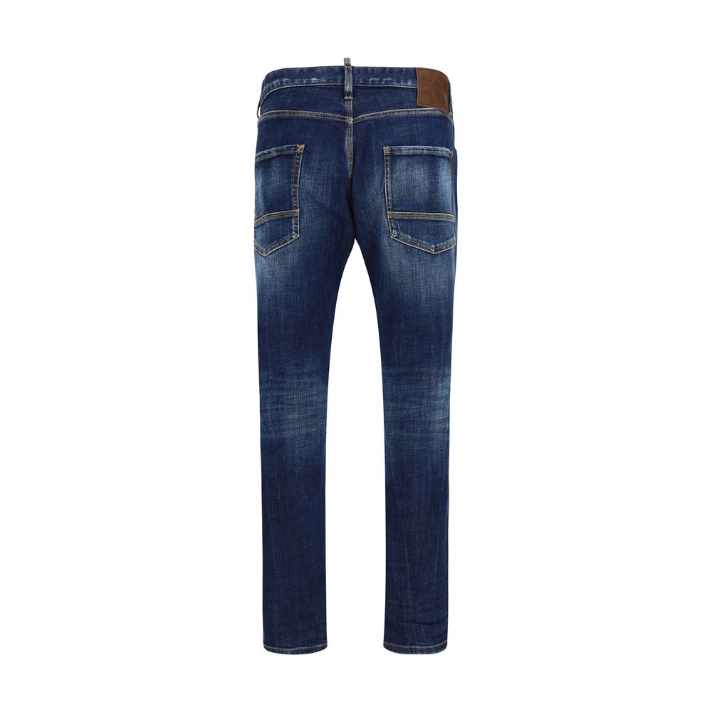 Dsquared² Jeans in Denim di Cotone Blu